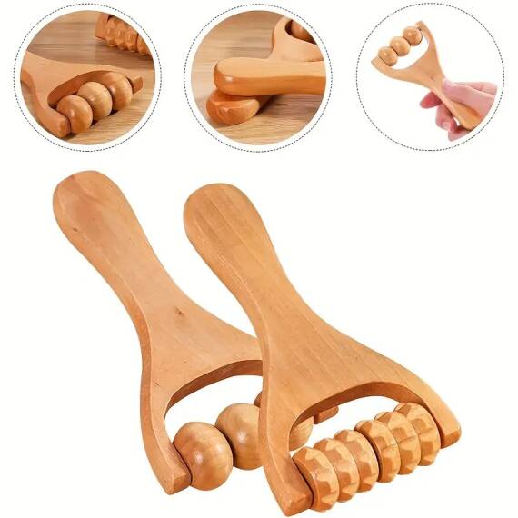 4-teiliges Holz-Massagegerät-Set - 2