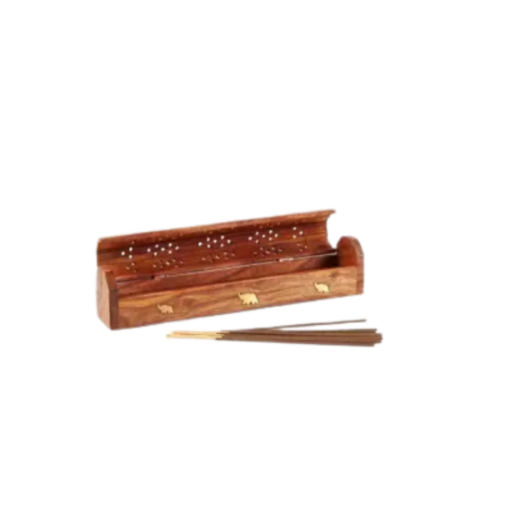 Ahşap Sandıklı Tütsü Yakma Kutusu (25 cm) - 3