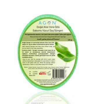 Aloe Vera Sabunlu Vücut Duş Süngeri - 1