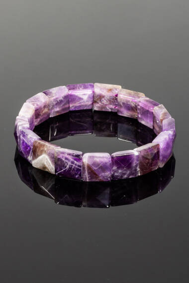 Amethyst Armband aus Naturstein (Rechteckig) - 5
