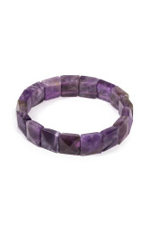 Amethyst Natural Stone Bracelet (Rectangle) - İpekyol