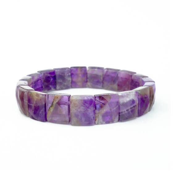 Amethyst Natural Stone Bracelet (Rectangle) - 1