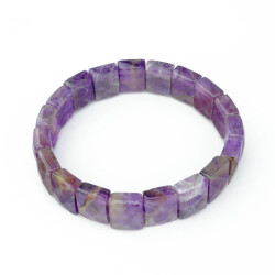 Amethyst Natural Stone Bracelet (Rectangle) - 2