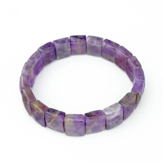 Amethyst Natural Stone Bracelet (Rectangle) - 2