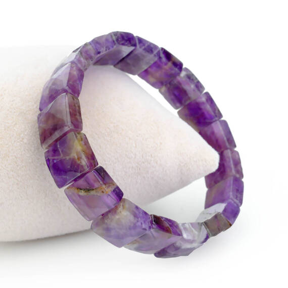Amethyst Natural Stone Bracelet (Rectangle) - 3