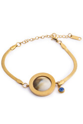 Bracelet en acier avec pierre Yılancık (2) - 