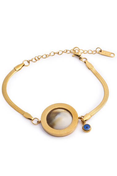 Bracelet en acier avec pierre Yılancık (2) - 1