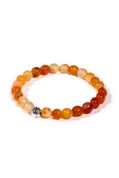 Bracelet en pierre naturelle Cornaline rouge : - 1