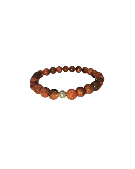 Bracelet en Pierre Naturelle Pierre Étoilée Brune - 1