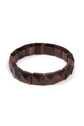 Bracelet Rolex en Pierre Naturelle Œil de Tigre Rouge - 
