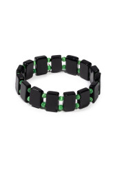 Bracelet Rolex en Pierre Naturelle Onyx avec Perles - 
