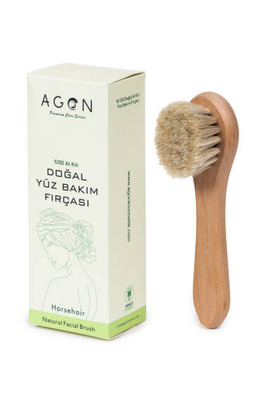 Brosse de Soins du Visage et Brosse de Soins des Ongles en Poils de Cheval Naturels 100% - 1