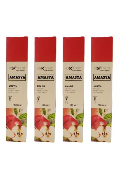 Dekoratif Bambu Çubuklu Oda Kokusu – Green Apple 100ml (Yuvarlak) - 1