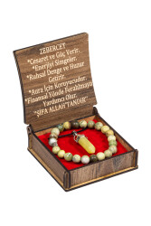 Ensemble Collier et Bracelet en Pierre de Zébercet avec Boîte : - 