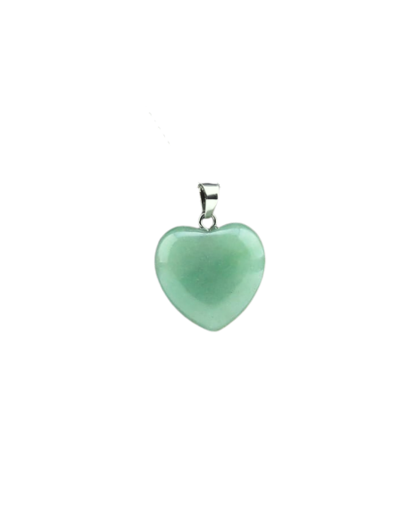 Heart-Shaped Aventurine Stone Pendant - 1