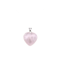 Heart-Shaped Rose Quartz Stone Pendant - 