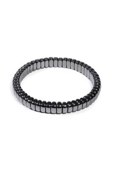 Hematit Doğal Taş Rolex Bileklik (Balık Sırtı-Büyük) - 1