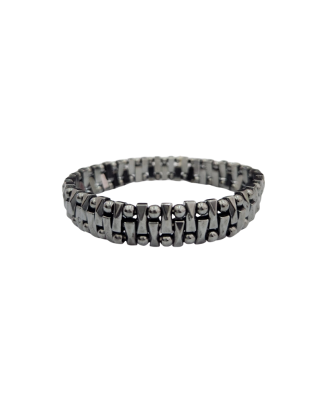 Hematit Doğal Taş Rolex Bileklik ( Boncuklu ) - 1