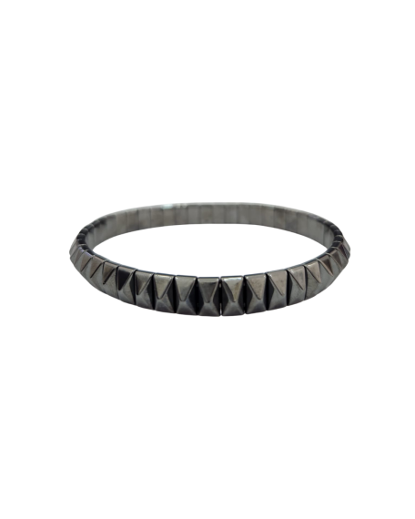 Hematit Doğal Taş Rolex Bileklik ( Piramit ) - 1