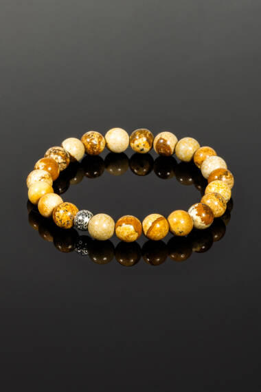 Kahverengi Jasper Doğal Taş Bileklik - 3