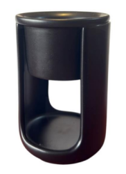 Langer Schalen-Räucherhalter - Schwarz - 2