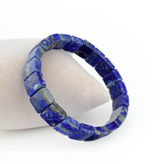 Lapis Lazuli Doğal Taş Rolex Bileklik ( Kare ) - 2