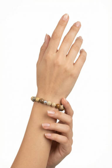 Matte Jaspis Naturstein Armband - 2