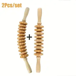 أداتان تدليك من الخشب الطبيعي - 1