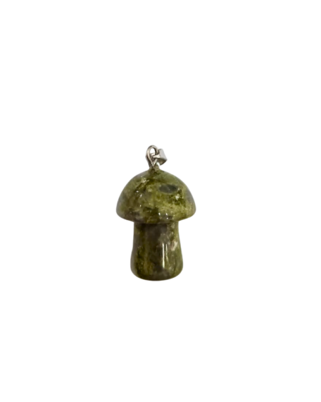 Mushroom-Shaped Unakite Pendant - 1