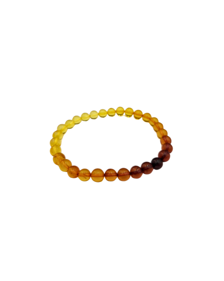 Natural Color Gradient Amber Bracelet: - 1