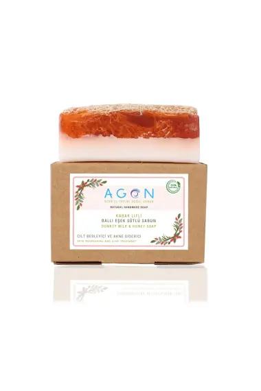 Natural Loofah Honey Donkey Milk Soap – Natural Care for Your Skin - 1