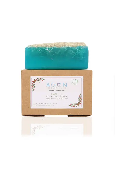  Natural Loofah Soap with Eucalyptus Extract – 120 g - 1
