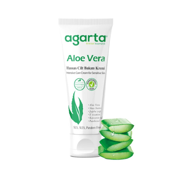 Natürliche Aloe-Vera-Creme 75 ml - Agarta