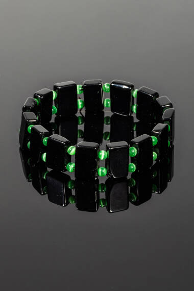 Onix Taşlı Boncuklu Doğal Taş Rolex Bileklik - 3