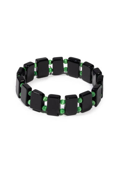 Onix Taşlı Boncuklu Doğal Taş Rolex Bileklik - 1