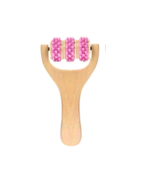 Outil de Massage en Bois avec Embouts en Silicone - 1