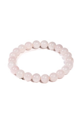 Bracelet en Pierre Naturelle de Quartz Rose - 