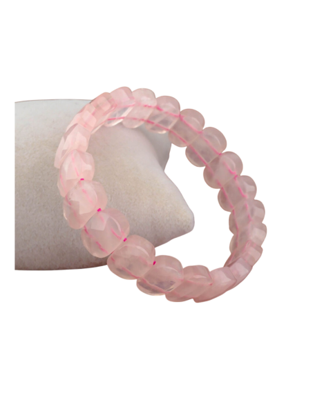 Pembe Kuvars Doğal Taş Rolex Bileklik ( Oval ) - 2