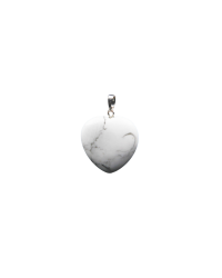Pendentif en Howlite en Forme de Cœur - 