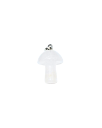 Pendentif en Pierre de Quartz Cristal en Forme de Champignon - 