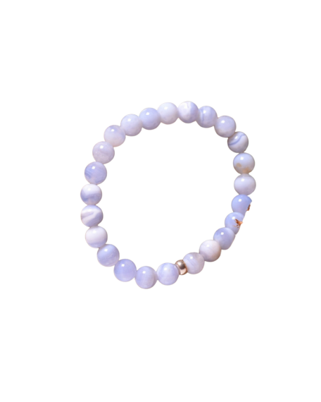Pink Chalcedony Natural Stone Bracelet - 1
