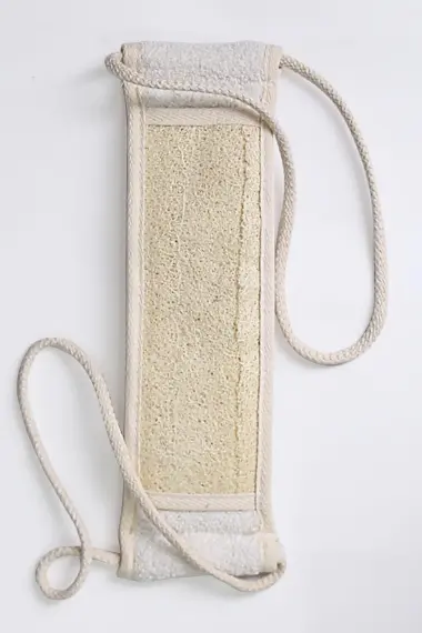 Éponge de bain et douche en fibre de courge avec corde pour le dos – Soin naturel et relaxation - 6