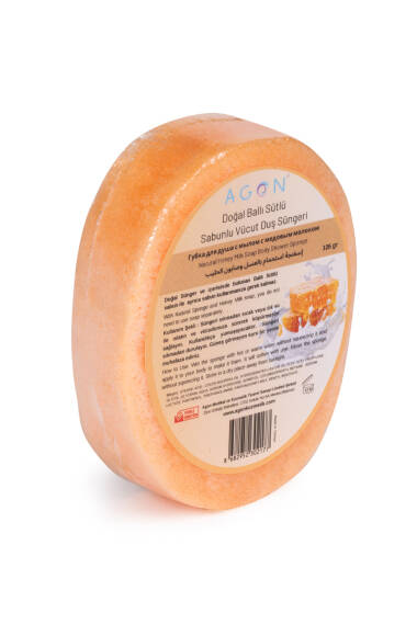 Éponge de Douche Savonneuse au Miel et au Lait – Nettoyage Profond et Soin Hydratant - 2