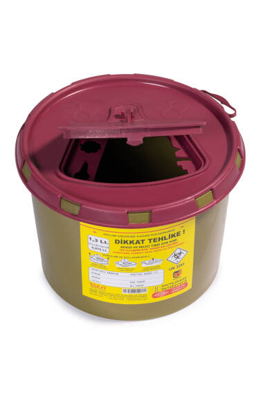 Poubelle de déchets médicaux 1,3 L (volume de remplissage 0,975 L) - 3