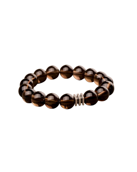 Rauchquarz 10 mm Natursteinarmband - 1