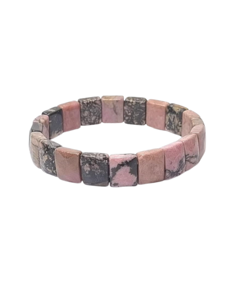 Rodanit Doğal Taş Rolex Bileklik (Kare) - 1