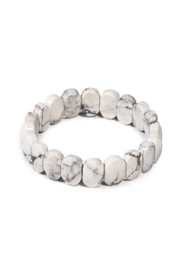 Rolex-Armband aus natürlichem Howlith-Stein (Oval) - 1