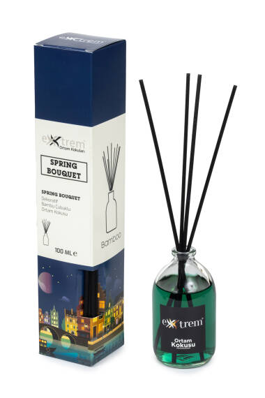 Room Fragrance with Decorative Bamboo Sticks - Spring Bouquet 100ml (Round) - 7
