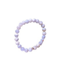 Rosa Chalcedon Naturstein Armband - 