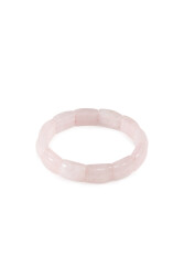 Rose Quartz Natural Stone Rolex Bracelet (Rectangle Cut) - 1